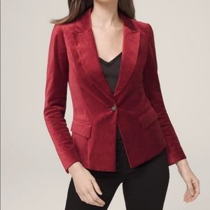White House Black Market Velvet Blazer in Rouge - Size 8  NWOT